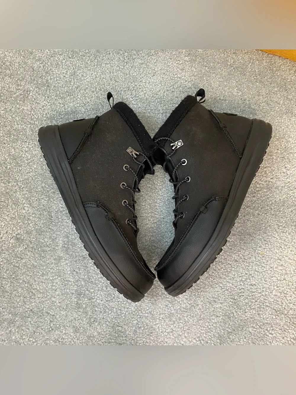 Hey Dude Bradley Work CE Black Boot Mens 12 - Picture 4 of 8